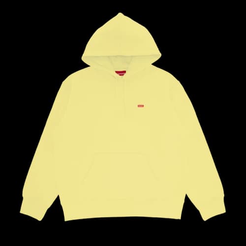 Supreme Small Box Hooded Sweatshirt 'Light Yellow'