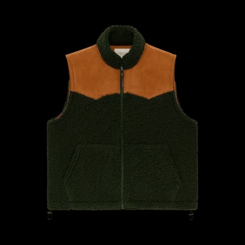 Aimé Leon Dore Western Fleece Vest 'Kombugreen'