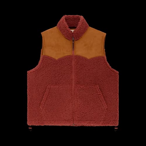 Aimé Leon Dore Western Fleece Vest 'Marsala'