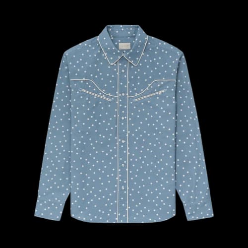 Aimé Leon Dore Polka Dot Western Shirt 'Slate Blue'