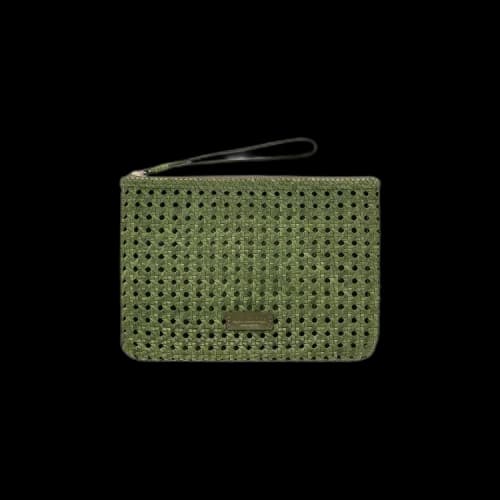 Aimé Leon Dore Woven Leather Pouch 'Olive'