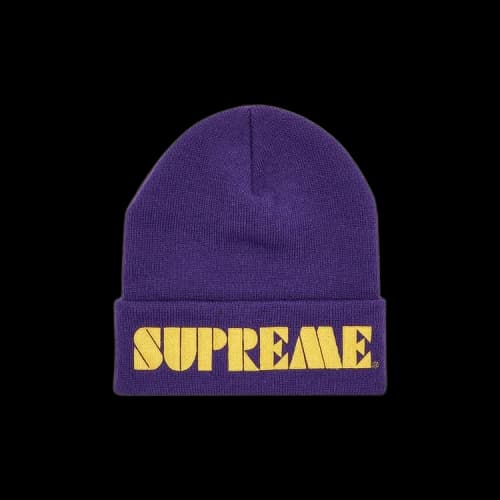 Supreme Stencil Beanie 'Purple'