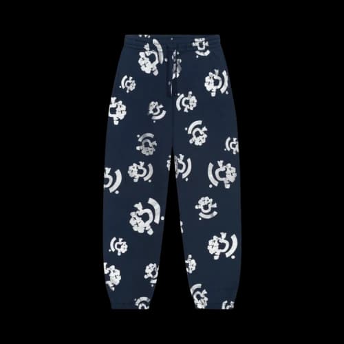Denim Tears Bstroy Silver Print Sweatpants 'Blue'