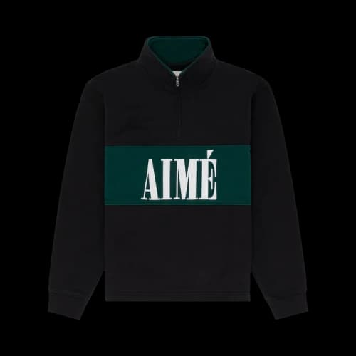 Aimé Leon Dore Quarter Zip Pullover 'Jet Black'