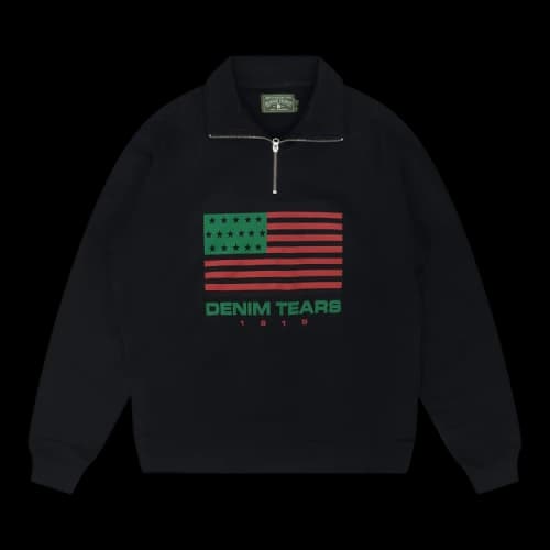 Denim Tears 1619 Quarter Zip 'Black'