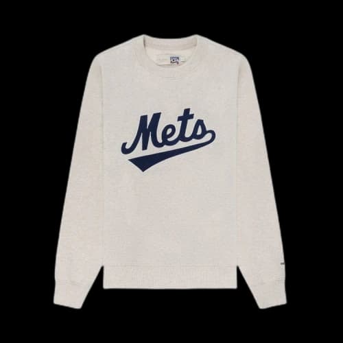 Aimé Leon Dore x New York Mets Chainstitch Crewneck Sweatshirt 'Oatmeal'
