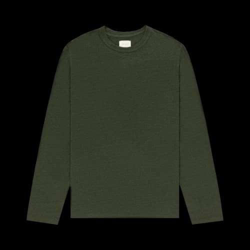 Aimé Leon Dore Linen Long-Sleeve Tee 'Kombu Green'