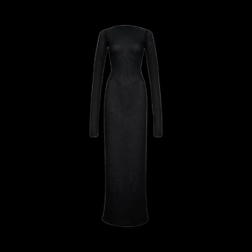 Rhude Sheer Knit Jersey Dress 'Black'