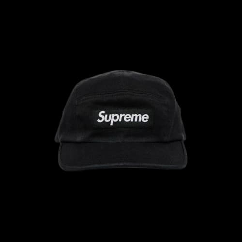 Supreme Washed Chino Twill Camp Cap 'Black'