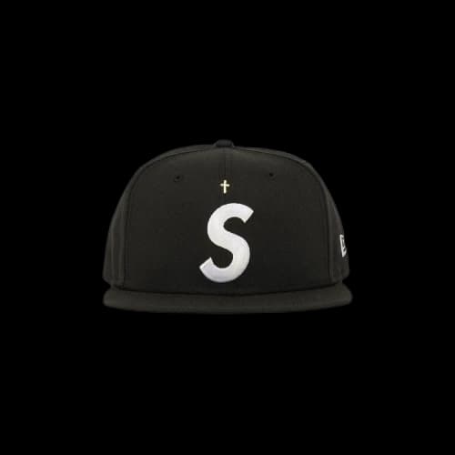 Supreme Gold Cross S Logo New Era 'Black'