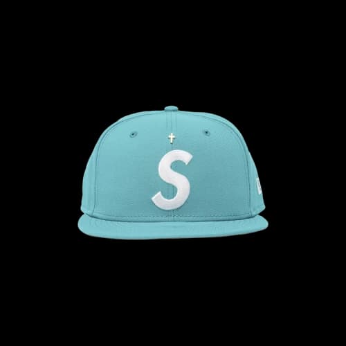 Supreme Gold Cross S Logo New Era 'Teal'