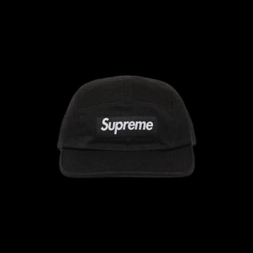 Supreme Washed Chino Twill Camp Cap 'Black'