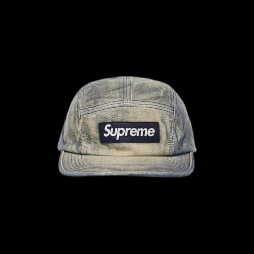 Supreme Washed Chino Twill Camp Cap 'Dirty Indigo'