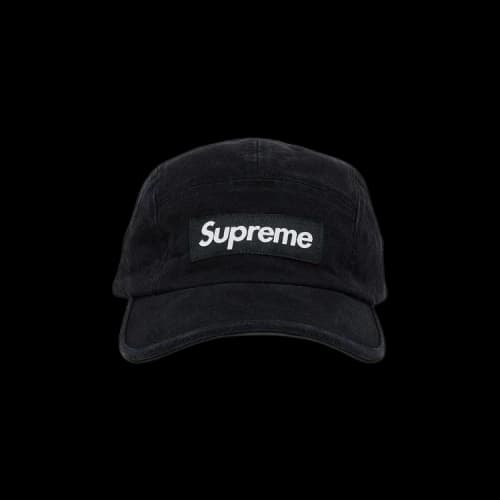 Supreme Washed Canvas Camp Cap 'Black'