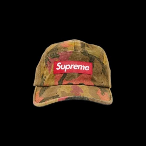 Supreme Washed Canvas Camp Cap 'Tan Camo'
