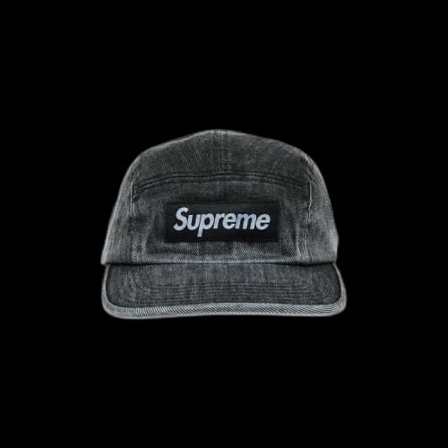 Supreme Coated Denim Camp Cap 'Black'