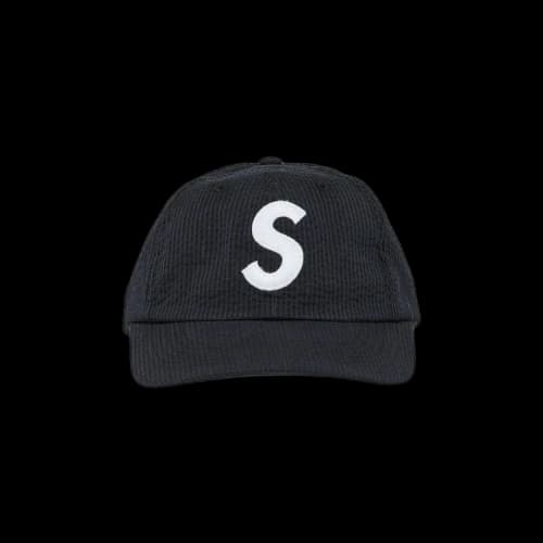 Supreme Seersucker S Logo 6-Panel 'Black'
