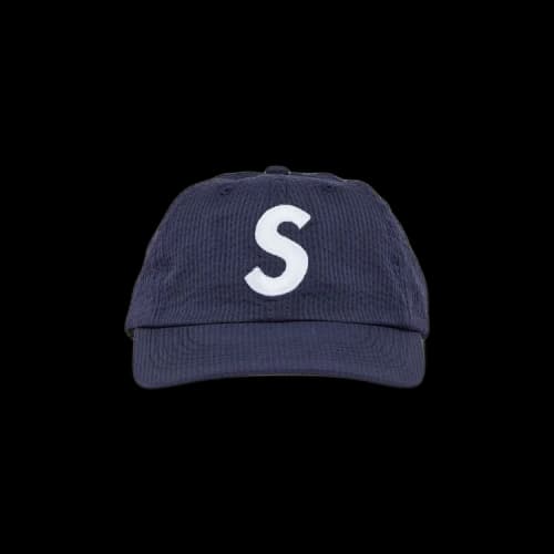 Supreme Seersucker S Logo 6-Panel 'Navy'