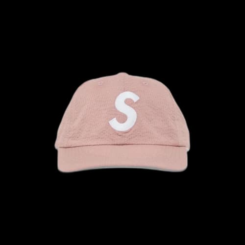 Supreme Seersucker S Logo 6-Panel 'Pink'