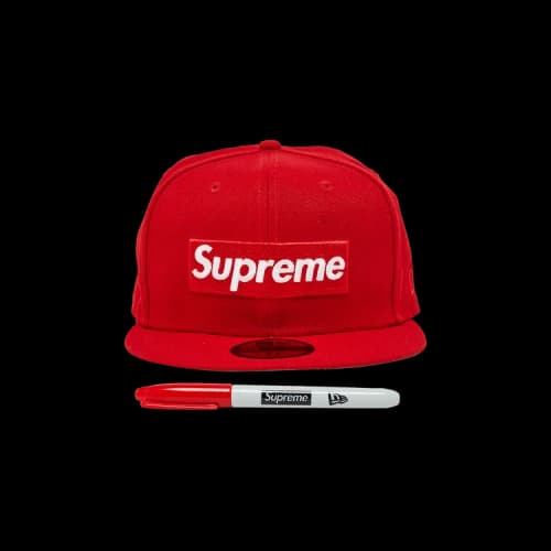 Supreme Sharpie Box Logo New Era 'Red'