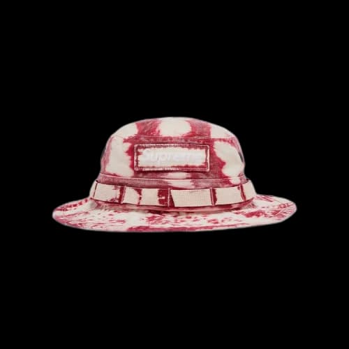 Supreme Bleached Chino Boonie 'Red'