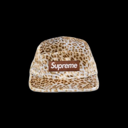 Supreme Leopard Velvet Camp Cap 'Tan'