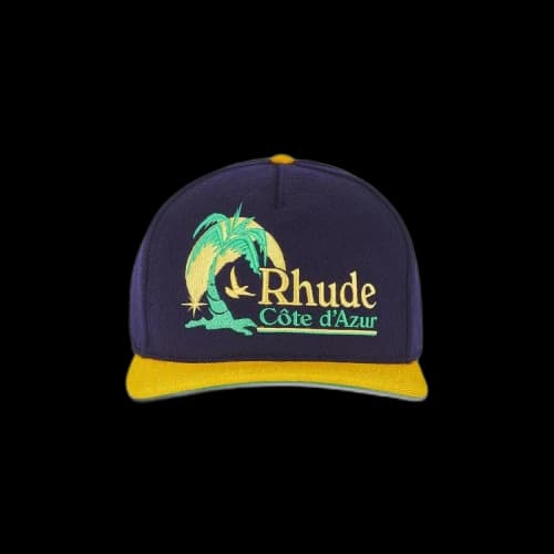 Rhude Azur Coast Cap 'Navy/Yellow'