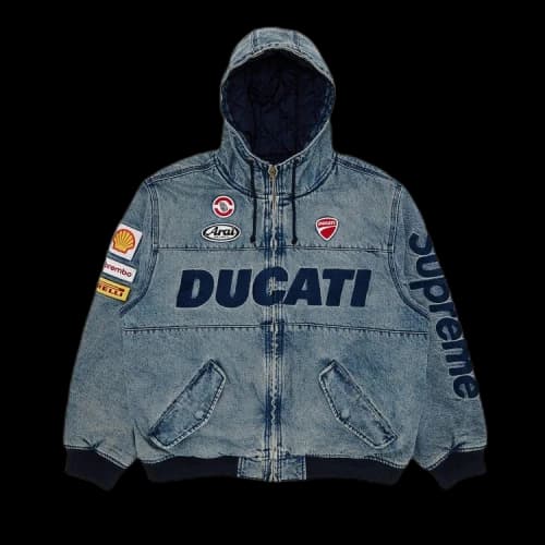 Supreme x Ducati Hooded Racing Jacket 'Denim'
