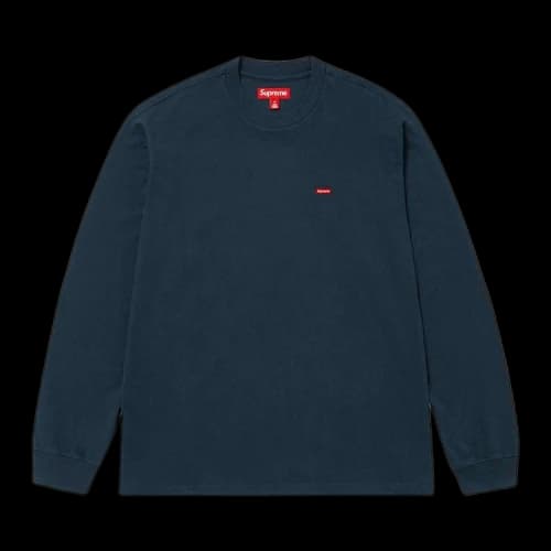Supreme Small Box Long-Sleeve Tee 'Navy'