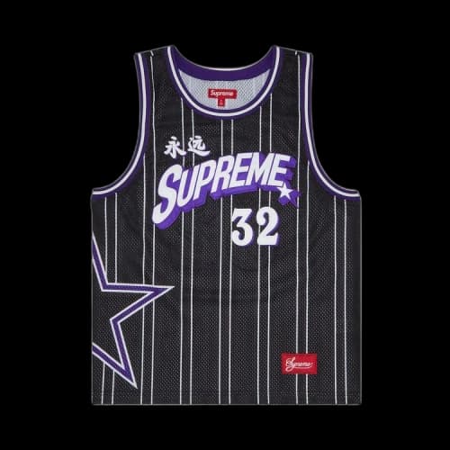 Supreme Star Basketball Jersey 'Black'