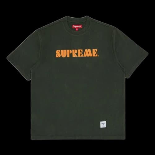 Supreme Stencil Embroidered Short-Sleeve Top 'Green'