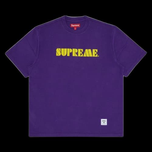 Supreme Stencil Embroidered Short-Sleeve Top 'Purple'