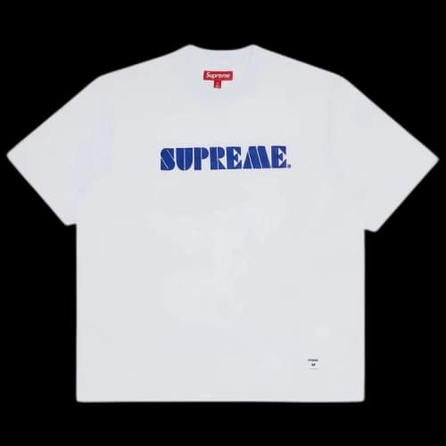 Supreme Stencil Embroidered Short-Sleeve Top 'White'