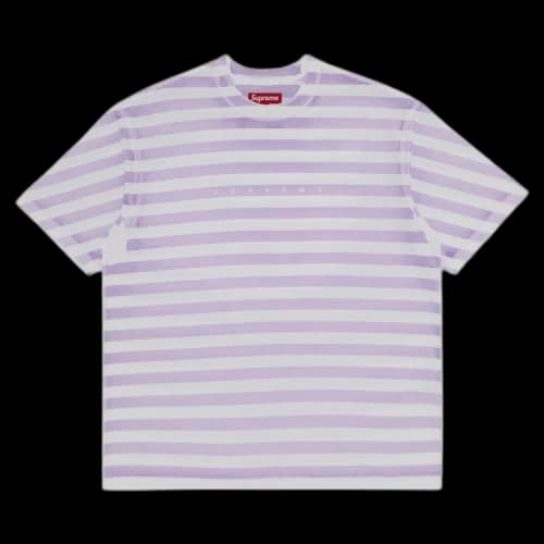 Supreme Overprint Stripe Short-Sleeve Top 'Lavender'