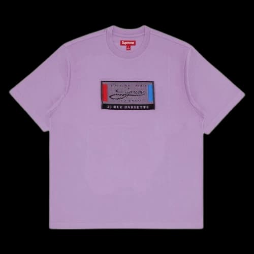 Supreme Intarsia Label Short-Sleeve Top 'Purple'