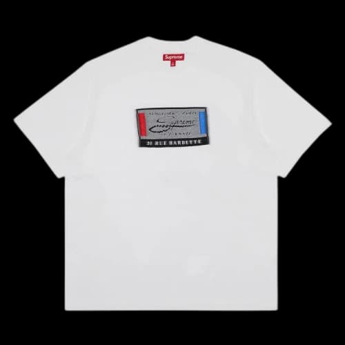 Supreme Intarsia Label Short-Sleeve Top 'White'