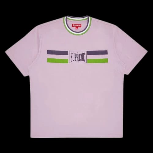 Supreme Warm Up Stripe Short-Sleeve Top 'Purple'