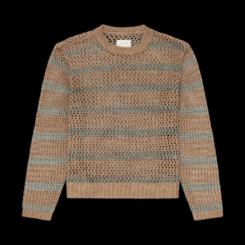 Aimé Leon Dore Loose Knit Striped Crewneck Sweater 'Natural'