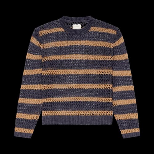 Aimé Leon Dore Loose Knit Striped Crewneck Sweater 'Navy Stripe'