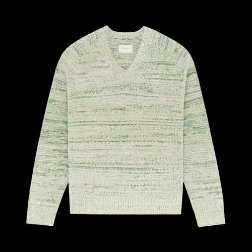 Aimé Leon Dore Marled V Neck Sweater 'Green'