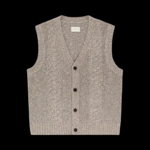 Aimé Leon Dore Cable Knit Vest 'Stone'