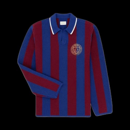 Aimé Leon Dore Long-Sleeve Knit Soccer Jersey 'Merlot/Royal'