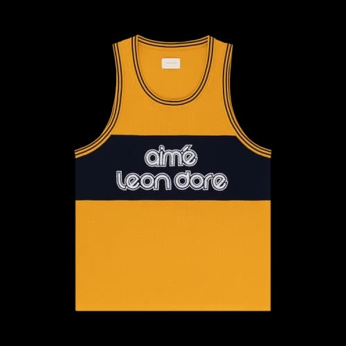 Aimé Leon Dore Knit Basketball Jersey 'Yellow'