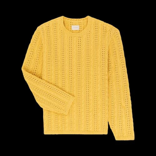 Aimé Leon Dore Pointelle Cable Crewneck Sweater 'Acadia'