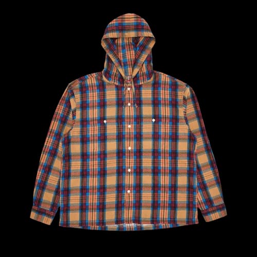 Supreme Printed Hooded Flannel Shirt 'Tan'