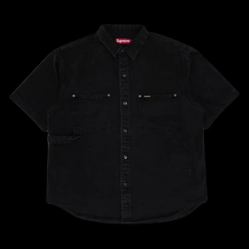 Supreme Loose Fit Short-Sleeve Denim Painter Shirt 'Black'