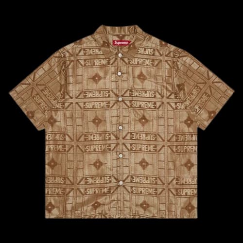Supreme Tray Jacquard Short-Sleeve Shirt 'Tan'