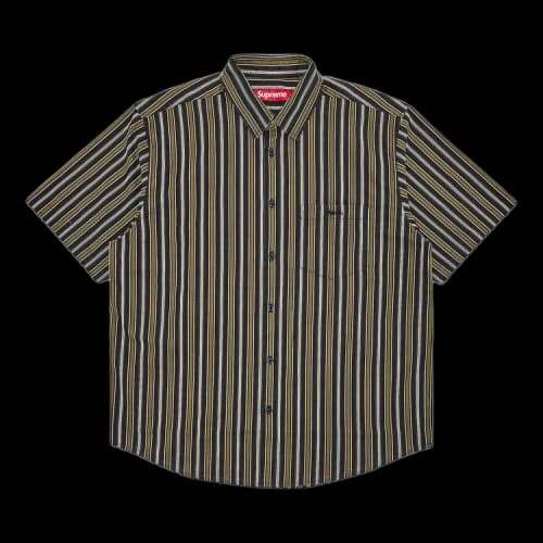 Supreme Loose Fit Multi Stripe Short-Sleeve Shirt 'Black'