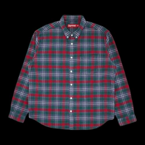 Supreme Plaid Flannel Shirt 'Slate'