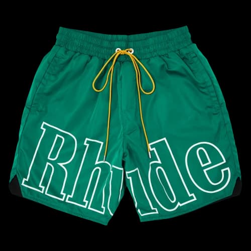 Rhude Logo Track Short 'Green'